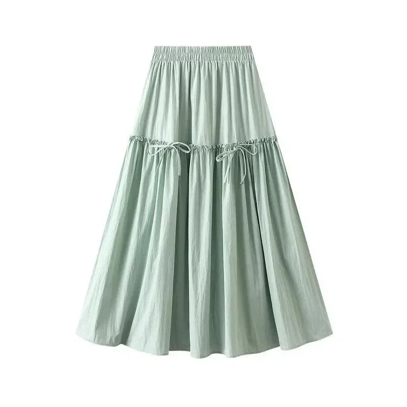 Elegant Bow A-Line Skirt -Guocali