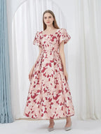Elegant Embroidery Jacquard Long Prom Dress -Guocali