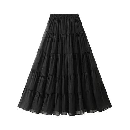Elegant High Waisted Pleated Skirt -Guocali