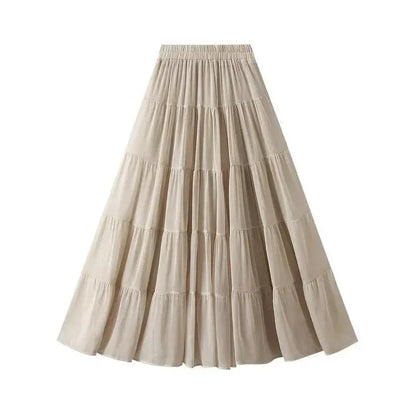 Elegant High Waisted Pleated Skirt -Guocali