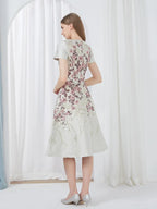 Elegant Luxury Summer Jacquard Party Dress -Guocali