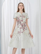 Elegant Luxury Summer Jacquard Party Dress -Guocali