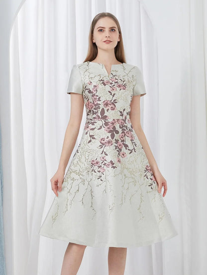 Elegant Luxury Summer Jacquard Party Dress -Guocali