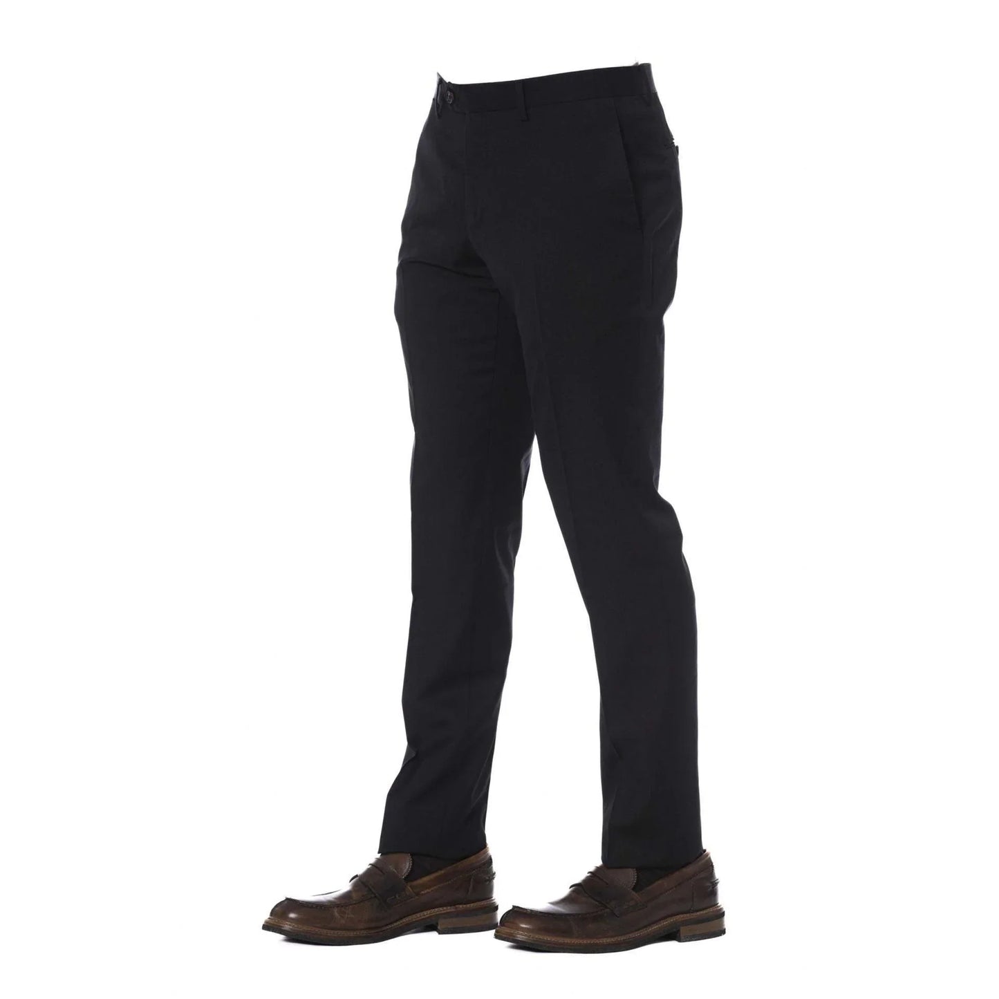 Elegant Men Formal Pants – Mid-Rise Tapered Leg Design -Guocali