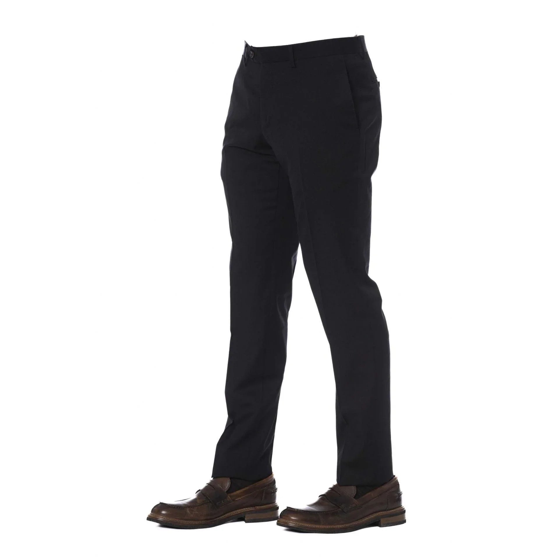 Elegant Men Formal Pants – Mid-Rise Tapered Leg Design -Guocali