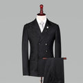 Elegant Men’s Suit - Jacquard Double-Breasted