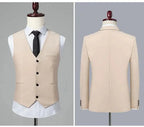 Elegant Men’s Suit - Solid Double-Breasted