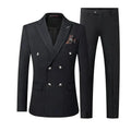 Elegant Men’s Suit - Solid Double-Breasted