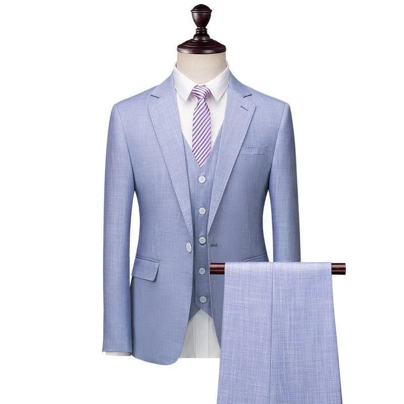 Elegant Men’s Suit - Solid Zipper