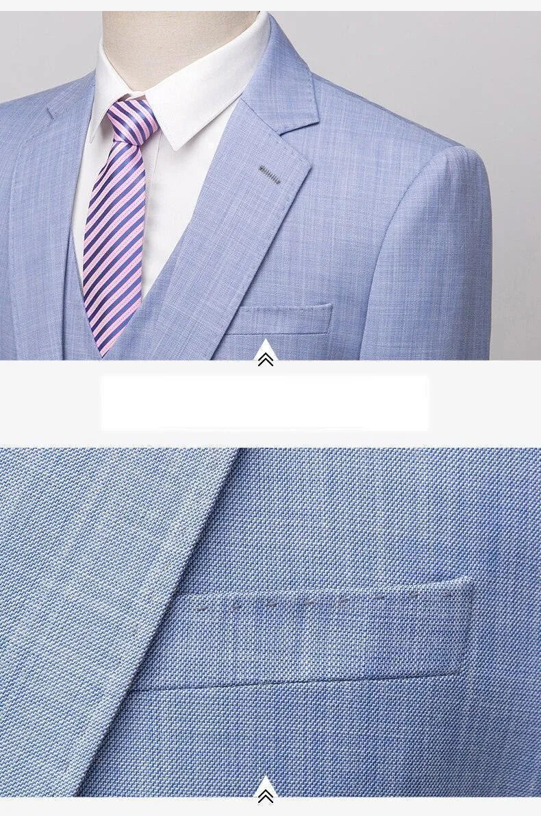 Elegant Men’s Suit - Solid Zipper