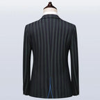 Elegant Men’s Suit - Striped Single-Breasted