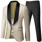 Elegant Men’s Tuxedo Suit - Texture Single-Breasted