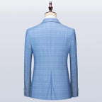 Elegant, Professional, Chic Men’s Suit - Plaid Single-Breasted