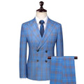 Elegant, Professional Men’s Suit - Plaid Double-Breasted