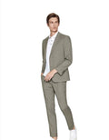 Elegant, Professional Men’s Suit - Solid Single-Breasted - Khaki