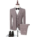 Plaid 3-Piece Suit for Men -Guocali