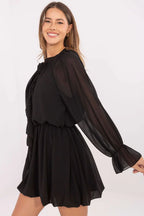 Elegant Round Neck Long Sleeves Day Dress