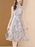 Elegant Sleeveless Chiffon Women’s Dress -Guocali