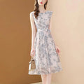 Elegant Sleeveless Chiffon Women’s Dress -Guocali