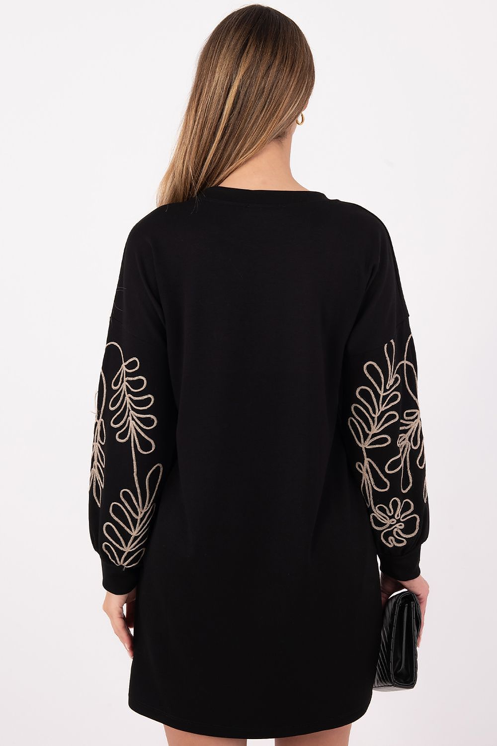 Elegant Straight Shift Mini Knit Dress