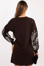 Elegant Straight Shift Mini Knit Dress