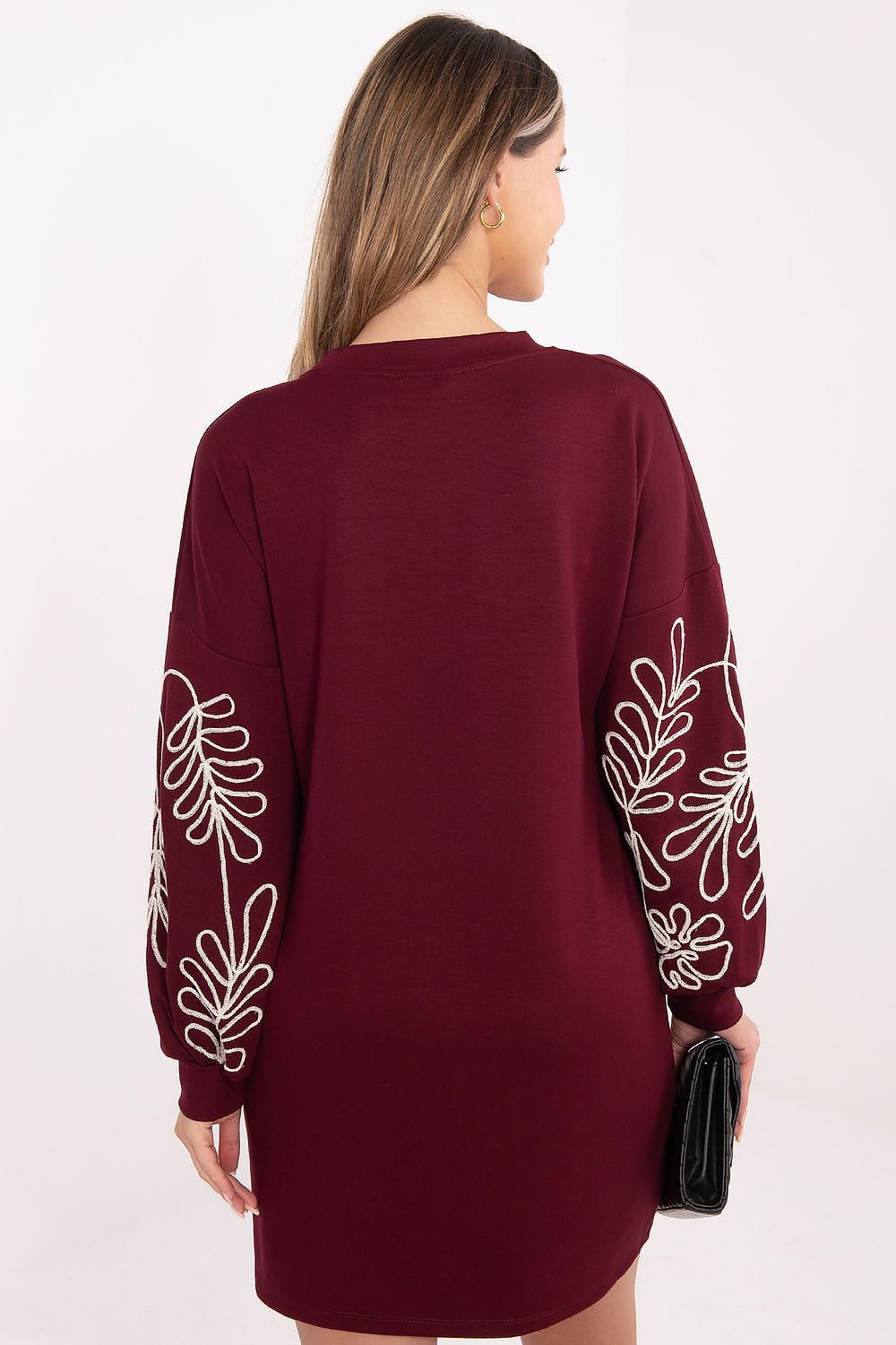 Elegant Straight Shift Mini Knit Dress