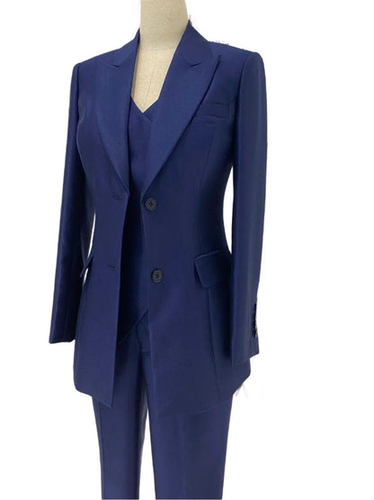 Elegant Three Piece Women Pant Suit - Slim Fit Formal Trouser Suit -Guocali