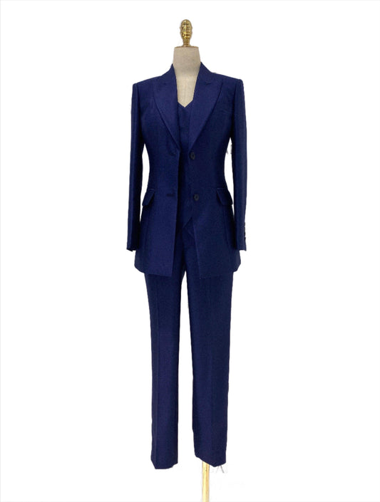 Elegant Three Piece Women Pant Suit - Slim Fit Formal Trouser Suit - Pantsuit - Guocali