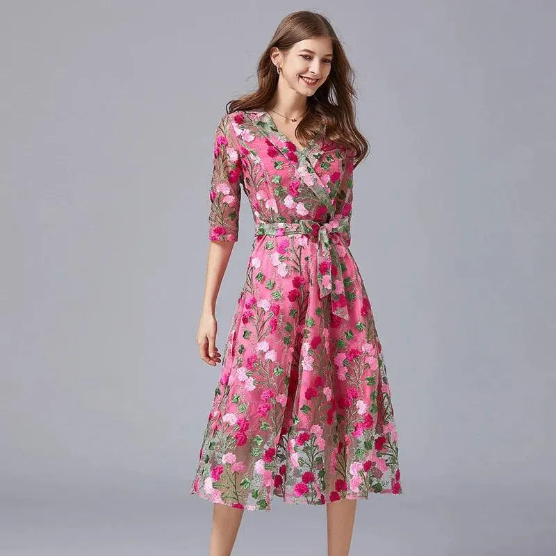 Elegant Women's Lace Dress – Formal Evening & Cocktail Dress -Guocali