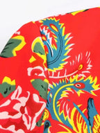 Elegant Women's Pant Suit - Floral Single-Breasted