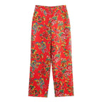 Elegant Women's Pant Suit - Floral Single-Breasted