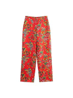 Elegant Women's Pant Suit - Floral Single-Breasted
