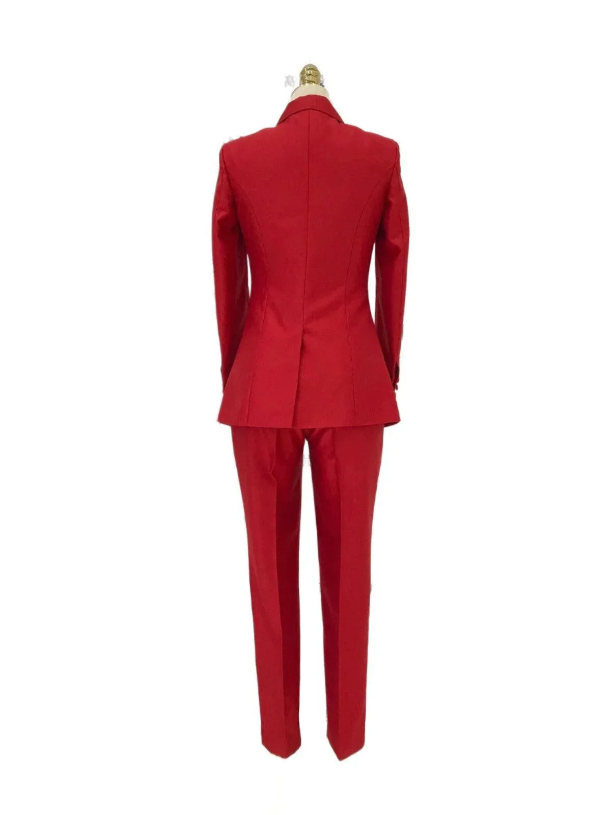 Elegant Women's Pant Suit - Solid Button