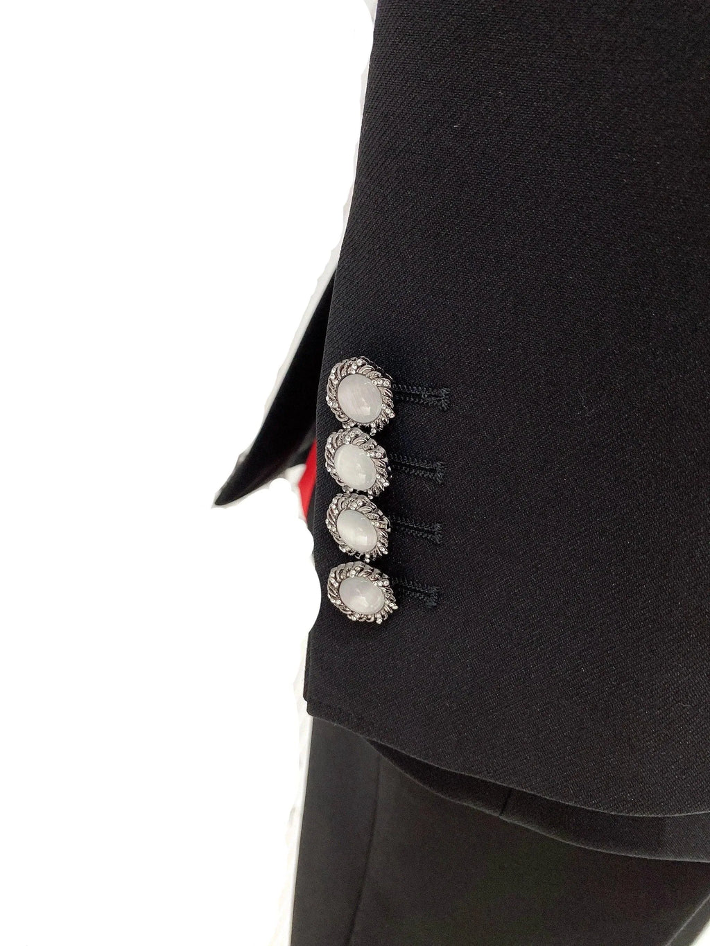 Elegant Women's Pant Suit - Solid Double-Breasted