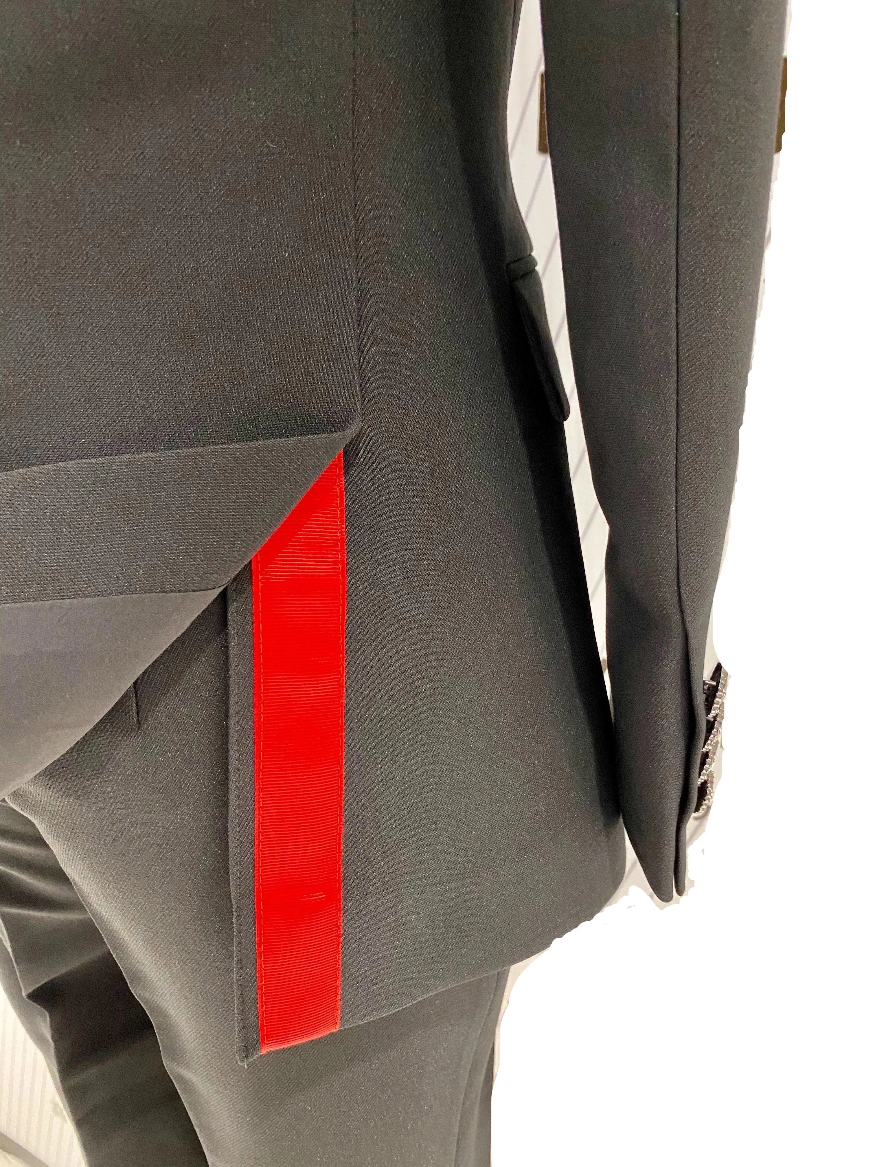 Elegant Women's Pant Suit - Solid Double-Breasted