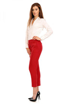 Elegant Women Trousers – High-Rise Slim Fit -Guocali