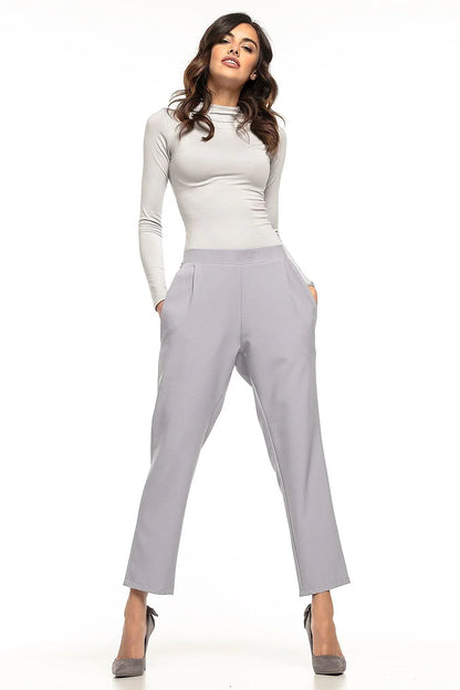 Elegant Women Trousers – Mid Rise Elastic Fit -Guocali