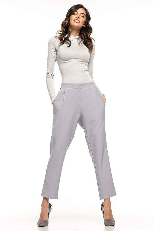 Elegant Women Trousers – Mid Rise Elastic Fit -Guocali