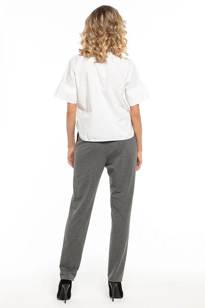 Elegant Women Trousers – Mid Rise Stretchable -Guocali