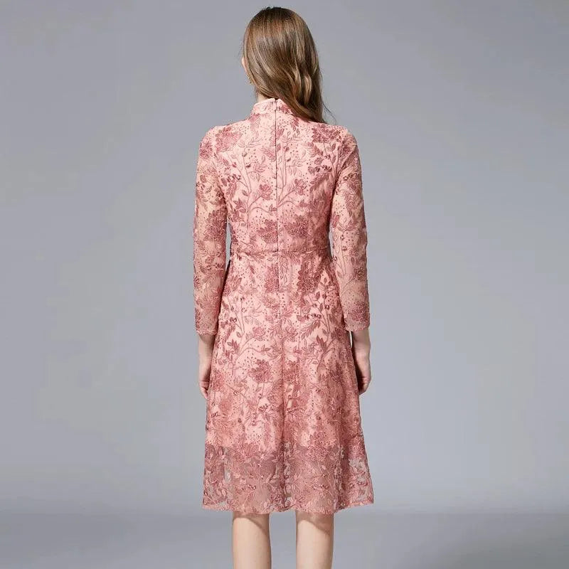 Embroidered Women's Casual Spring Dress -Guocali