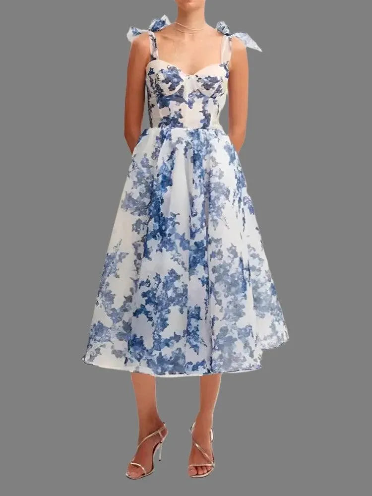 European Style Strapless Slash Neck Dress -Guocali