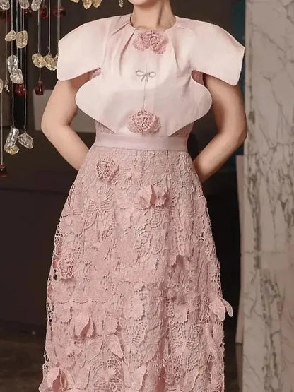 Fairy Style 3D Embroidery Party Dress -Guocali