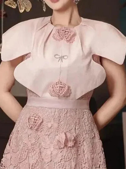 Fairy Style 3D Embroidery Party Dress -Guocali