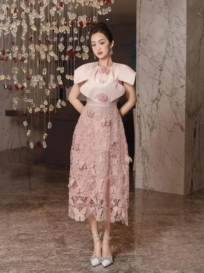 Fairy Style 3D Embroidery Party Dress -Guocali