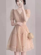Fairy Style Beaded Chiffon Dress -Guocali