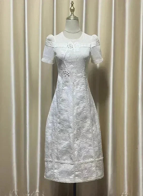 Fairy Style Embroidered Flower Dress -Guocali