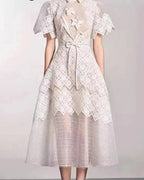 Fairy Style Embroidery Lace Party Dress -Guocali