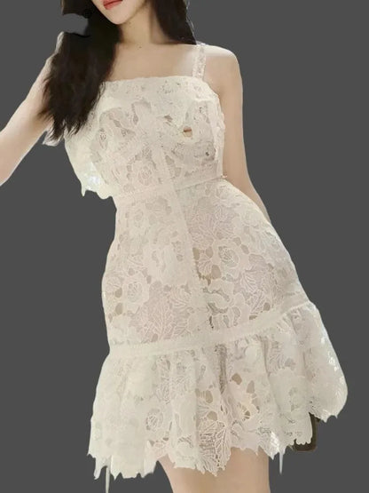 Fairy Style Lace Embroidery Dress -Guocali