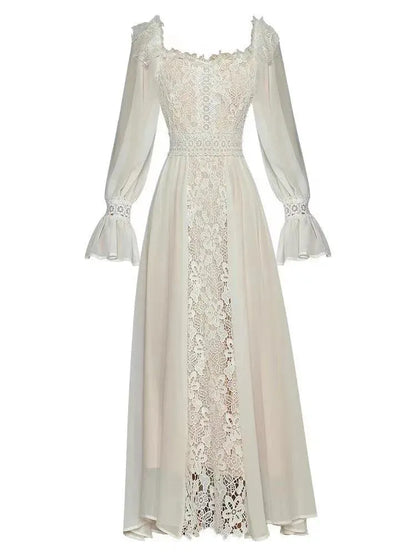 Fairy Style Lace Hollowed Out Party Dress -Guocali