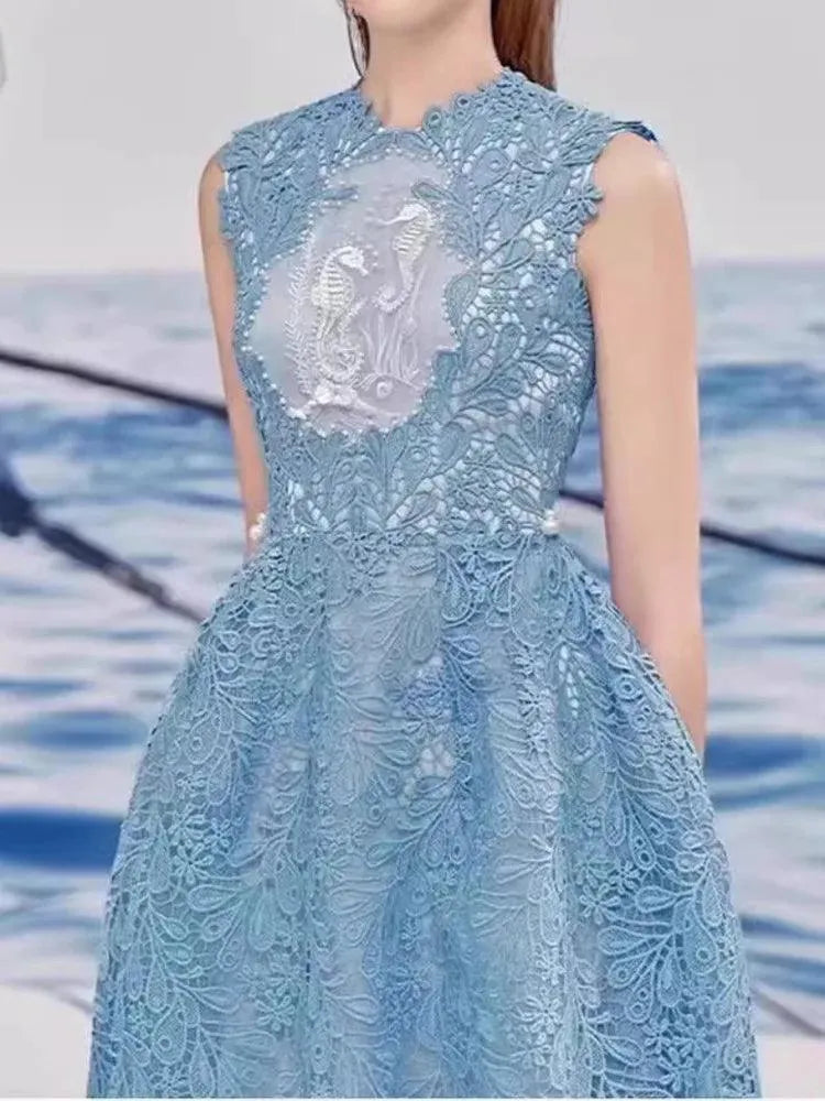 Fairy Style Lace Patchwork Party Dress -Guocali